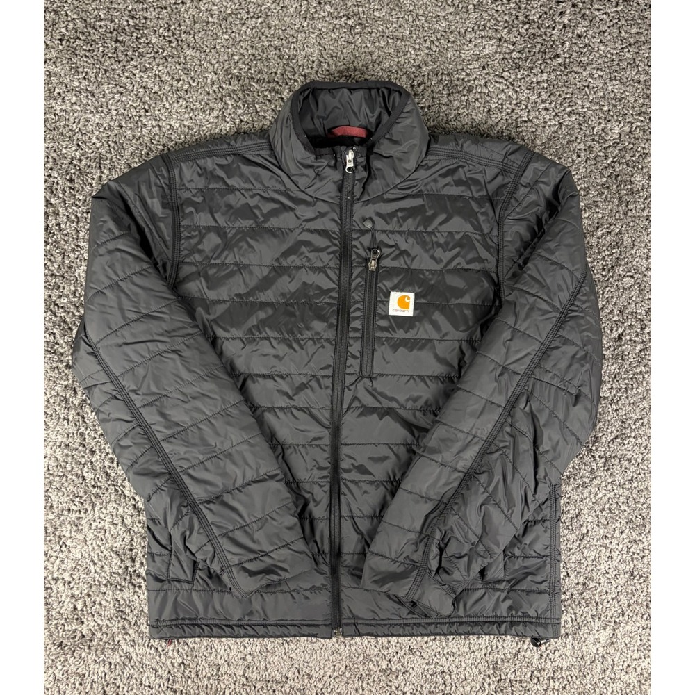 Carhartt Men Gilliam Jacket Black Insulated Puffer Coat 101443 001 M Regular